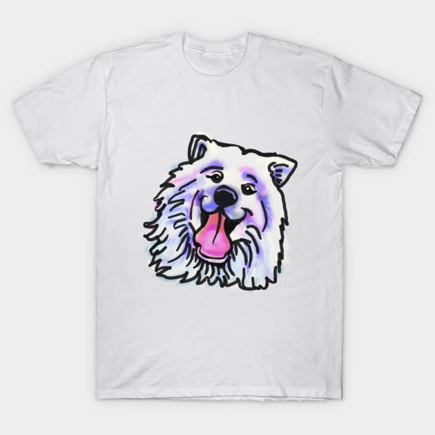 The happy SAMOYED Love of My Life T-Shirt by lalanny